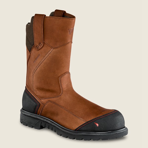 Red Wing Safety Bot Erkek - Brnr Xp - 11-Inch Waterproof Toe Pull-On - Kahverengi/Siyah - 28XCJUSVB